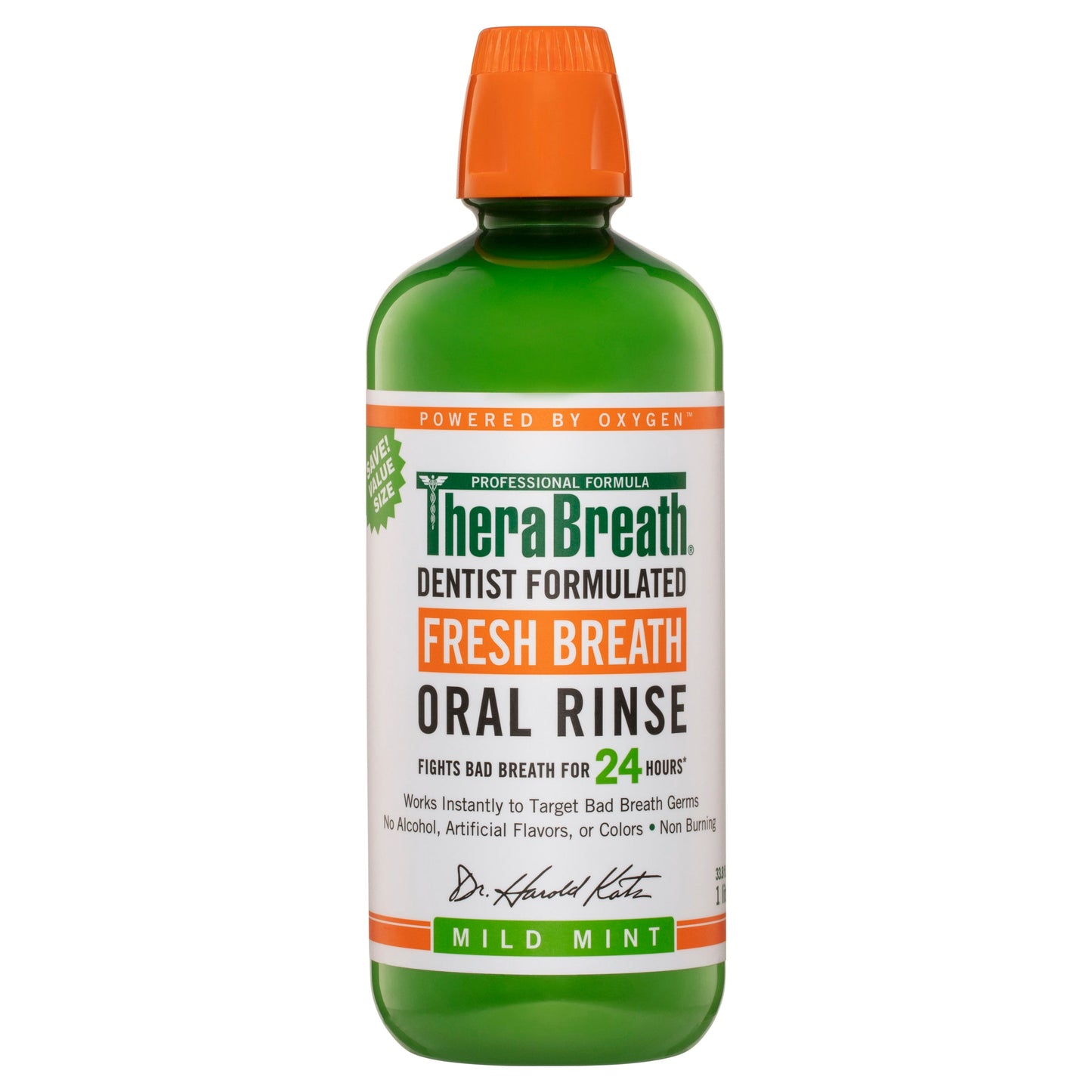TheraBreath Fresh Breath Oral Rinse Mild Mint 1L