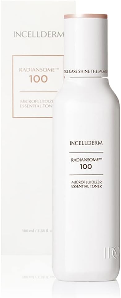 INCELLDERM Radiansome 100 Microfluidizer Essential Toner, Brightening, Wrinkle improvement, Anti-aging, Moisturizing Toner - 100ml / 3.38 fl oz.
