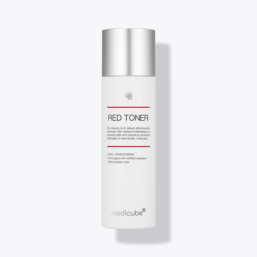 Medicube Red Toner 2.0 || Low-irritating Formula for Acne-Prone Skin | Soothing and Relieving | Formulated with BHA, Niacinamide & Adenosine | Non-comedogenic | Korean Skincare (3.38fl.oz.)