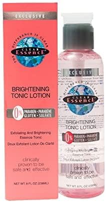 Clear Essence Exclusive Brightening Tonic Lotion - Face Lotion For Skin Brightening - Acne Lotion For Face - Tonic Facial - Blemish Spot Treatment Hand Lotion - Better Complexion Lotion (8 Oz.)