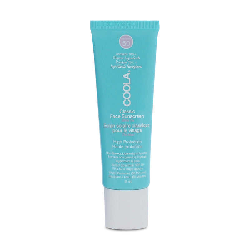 Coola Classic Face Sunscreen White Tea SPF50 50ml