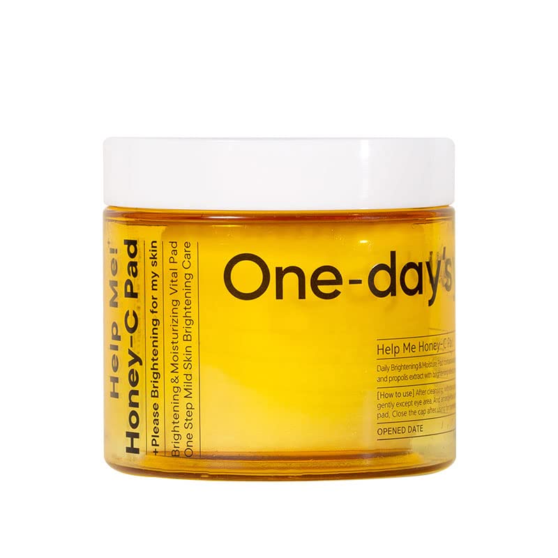 ONE-DAY’S YOU Help Me Glow-C Pad | Face Toner Pads Korean Skin Care | Blemish Pads for Face Cleansing | Facial Cleansing Pads Korean Skin Care Products | Vita C Toner Pads for Face (60 sheets)