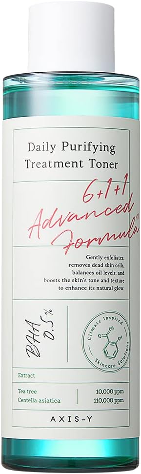 AXIS-Y Daily Purifying Treatment Toner 200ml / 6.76 fl. oz | BHA Toner | Salicylic Acid | Oily Skin | Toner for Acne | Korean Skincare
