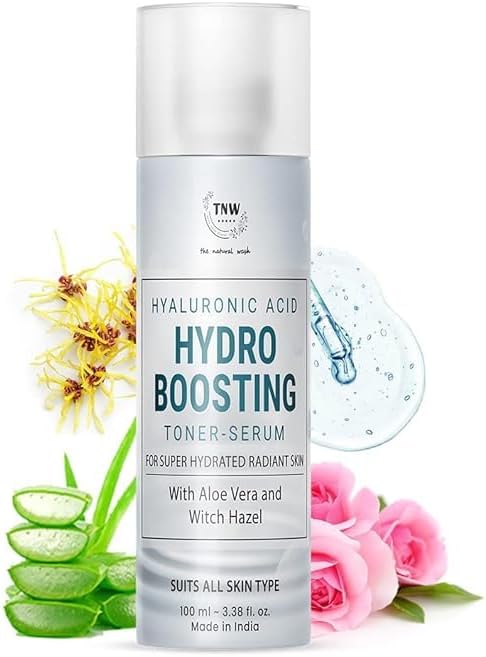Hyaluronic Acid Hydro Boosting Toner-Serum for Hydrating & Glowing Skin | Toner + Serum for Radiant Skin | Chemical-Free Skincare Product