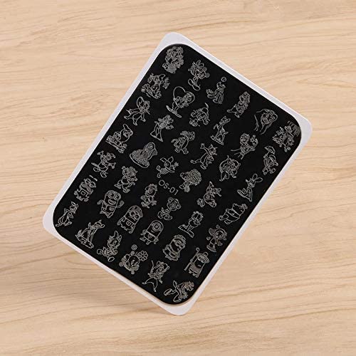 Cartoon Nail Stamping Plate Reusable Nail Art Princess Nail Decal kit DIY Manicure Tools (9)