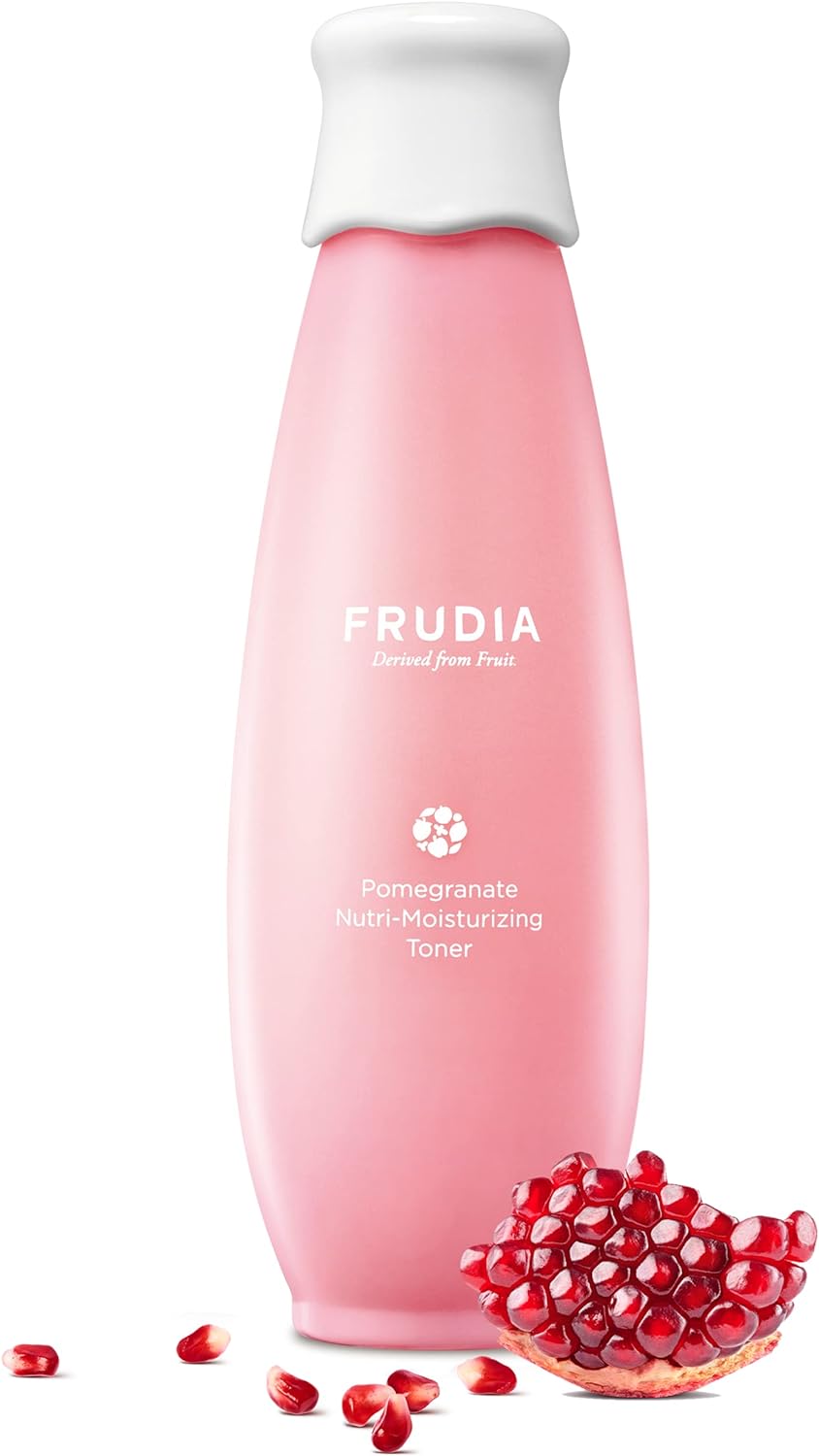 WELCOS FRUDIA Pomegranate Nutri-Moisturizing Toner | Skin Firming Toner w/Pomegranate Extract, BL-Fill UP, Vegan Collagen | Korean Skin Care Toner for Face | Skin Firming Toner (6.59 fl oz)