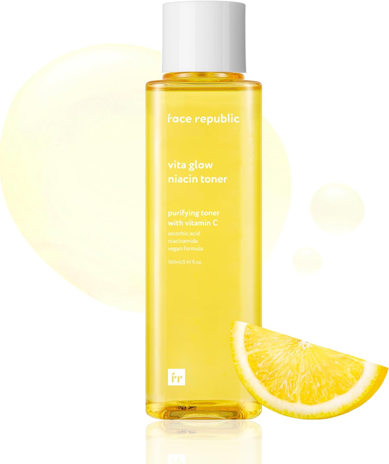 Face Republic Vita Glow Niacin Toner 160mL | Vitamin Complex | Vitalizing & Purifying | 7 Hyaluronic Acids | No Artificial Fragrance | Cruelty-Free | Korean Skincare