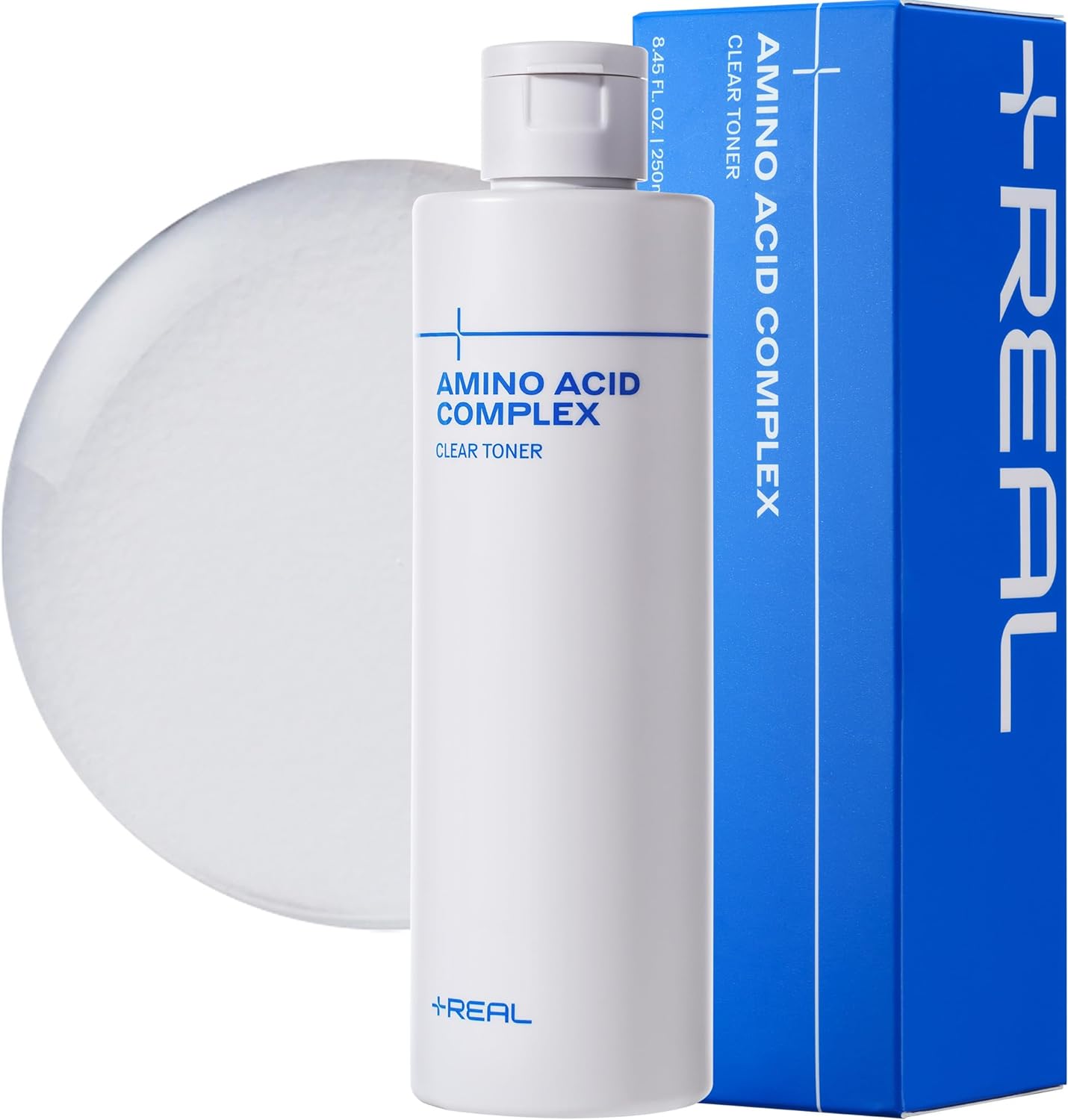 PLUSREAL Clear Toner, 8.45 fl.oz.|Gentler Exfoliating Face Toner for Sensitive Skin|Frangrance Free, Alcohol Free, Cruelty Free, Vegan, Korean Skincare