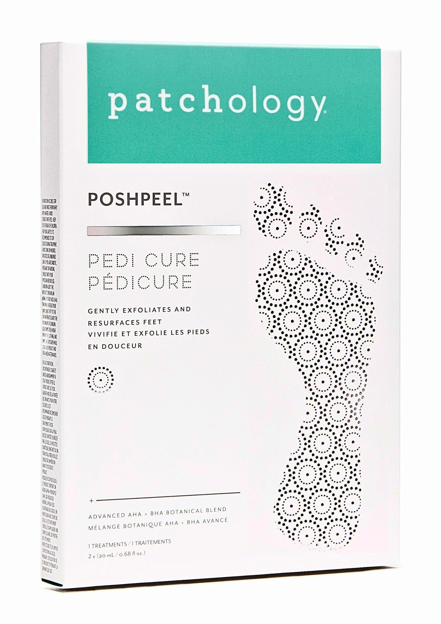 Patchology PoshPeel Pedi Cure - Foot Peel Mask Soak Treatment, Pedicure Foot Spa, Feet Peeling Mask, Pedicure Booties w/Deep Exfoliation for Baby-soft Skin, Pedicure Supplies for Foot Care, 1 Pair