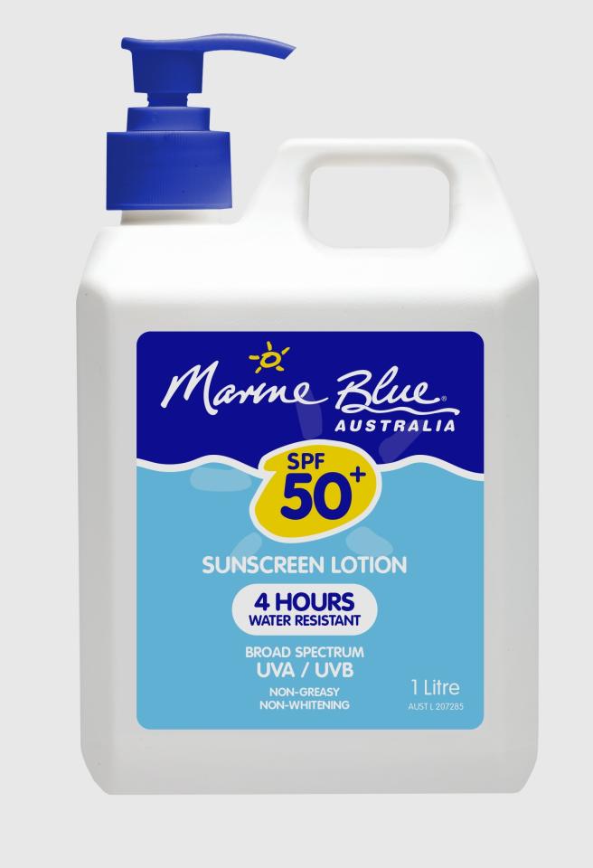 MARINE BLUE Sunscreen Lotion SPF50+ Pump 1L