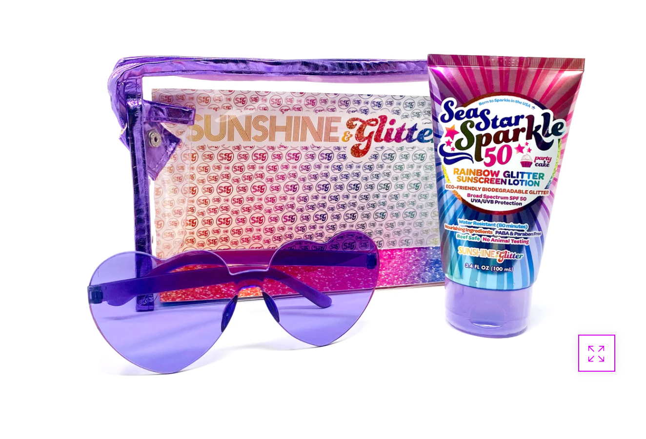 SeaStar Sparkle Rainbow Party Cake SPF 50 travel ready gift set
