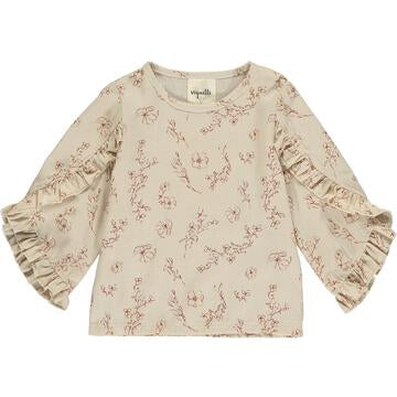 Vignette Lola Blouse | Oatmeal Floral Print