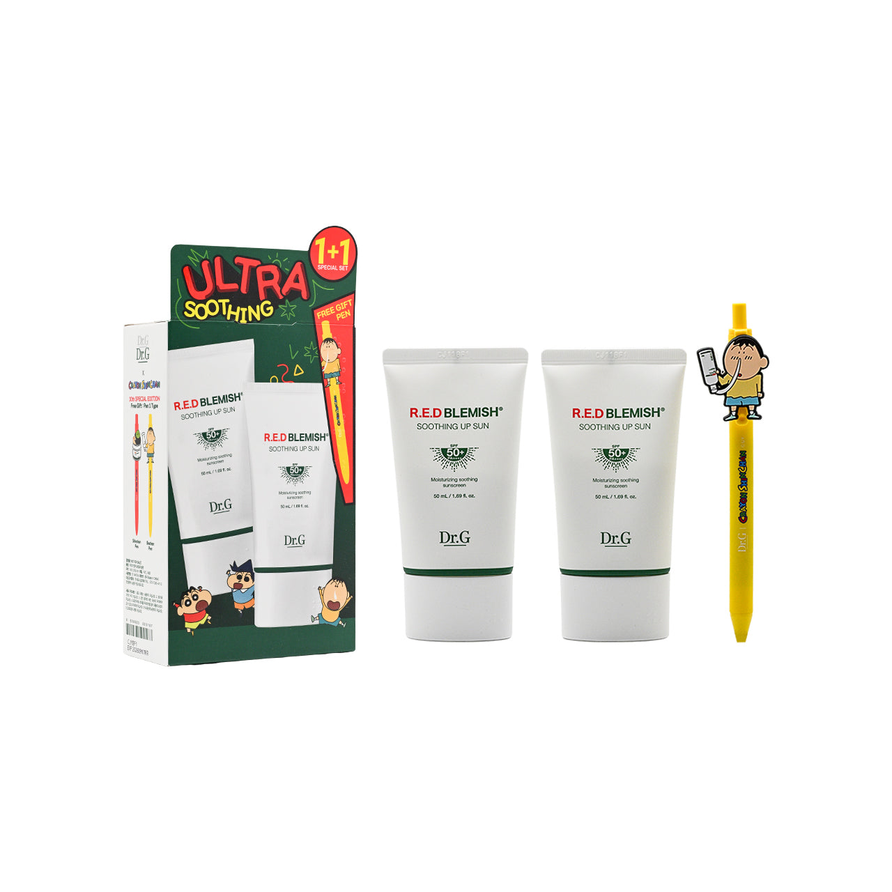 Dr.G Shin Chan R.E.D. Blemish Soothing Up Sun Set 2pcs