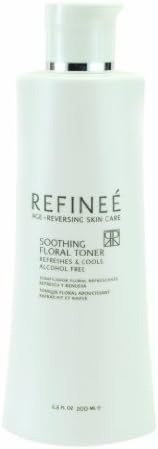 Soothing Floral Toner 6,6Oz This Product Is Ideal For All Skin Types. Toning The Skin Provides A Catalyst For Absorption. 200Ml/6.8 Fl.Oz by REFINEE SKIN CARE