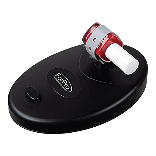 ForPro Nail Gel and Polish Shaker, Fits All Bottle Shapes, 5600 Shakes Per Minute, Powered by AC Adapter or Batteries, 4.5” W x 7” L