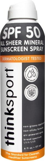 Think Sport - All Sheer Mineral Sunscreen Spray - SPF 50 | 177 mL