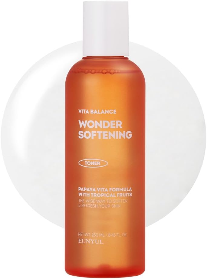 EUNYUL Vita Balance Wonder Softening Toner 250ml / 8.45 FL. OZ. Papaya Vita Formula with Tropical Fruits/Softening & Refreshing Korean Skincare
