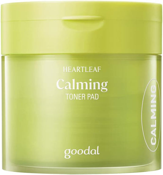 GOODAL Heart Leaf Calming Toner Pad for All Skin Types, Houttuynia Cordata Intense Calming Care, Deeply Moisturizing, Instantly Hydrating, and Toning (2022 Ver.)