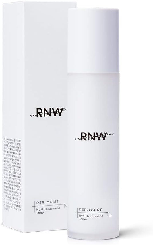 RNW DER. Moist Hyal Treatment Toner 4.2 fl.oz | Hydrating Skin Toner with 5 Layer Hyaluronic Acids for Oily, Sensitive Skin, EWG Verified, Paraben-Free Korean Toner