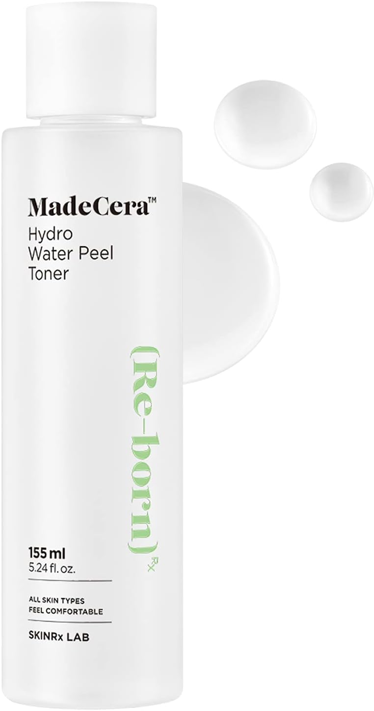 SKINRxLAB Made Cera Hydro Water Peel Toner 155ml (5.24 fl.oz.) - AHA, BHA, PHA Peeling Astringent for Pore Minimizing, Dead Cell & Sebum Care and Moisture Supply, for Acne-Prone Skin