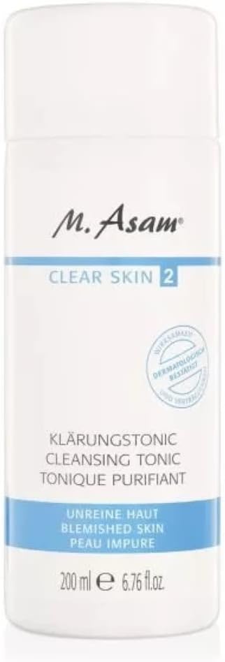 M. Asam Clear Skin Clarifying Tonic - Facial Tonic Against pimples & blackheads, regulates sebum Production, Optimal Facial Care for use Before face Cream, Skincare for Fresh Skin, 6.76 Fl Oz