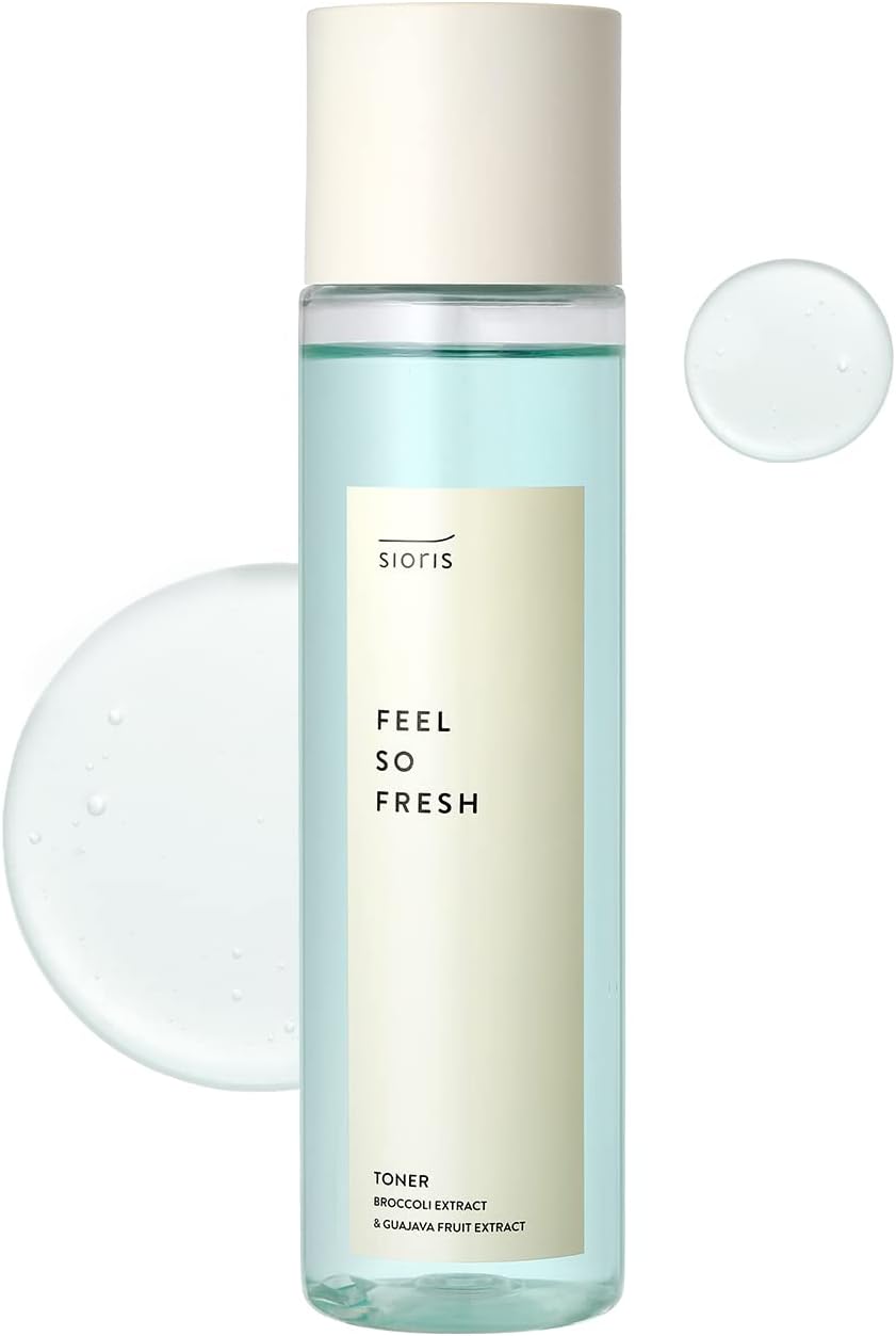 Sioris Feel so Fresh Toner 5.07 fl.oz. 150ml, Low-Irritant Toner Contain 38% 'Citrus' Makes Skin Glow. and a Broccoli Extract nourishes Skin. Citrus Korean Skin Care