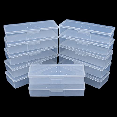 Clear Manicure Tool Box, Lokyango Personal Nail Box Storage Case for Organizing, Plastic Nail Tool Box for Manicure Pedicure Kit (12pcs)