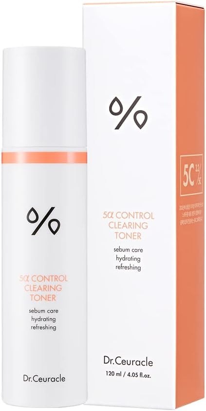 Dr.Ceuracle 5 Alpha Control TonerㅣAcne Treatment with 3.2% 5 Alpha ComplexㅣKorean Dermatology Skin CareㅣSebum Control, Calming, Minimizes Pores