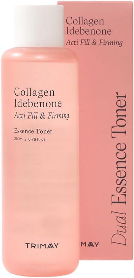 Collagen Idebenone Acti Fill & Firming Toner | Skin Elasticity, Wrinkle Smoothing, Youthful Firmness, 81% Hydrolyzed Collagen | Paraben-Free | Korean Skin Care | 6.76 oz