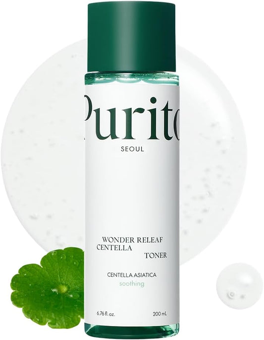 PURITO Seoul Wonder Releaf Centella Toner Korean Centella, Soothing, Hydration, Alchhole-Free Facial Toner for face, K-Beauty, 200ml 6.76 fl.oz
