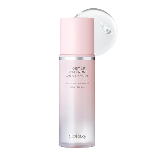 Moist Up Hyalurone Ampoule Face Toner with Hyaluronic Acid & Marine Collagen, Korean Skincare for Intensive Moisture & Nutrition, pH5.5, Lavender Flower Water, Hydrated Skin 180ML 6.08fl.oz