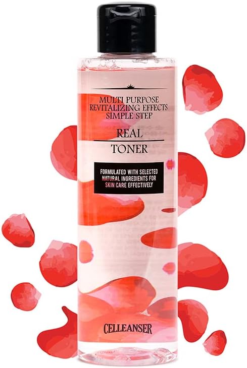 Real Toner 100% One Ingredient Extract Water for Facial Skin Care 6.76 oz - Made in Korea | Skin Relief, Soothing, Sensitive Type (Rose)
