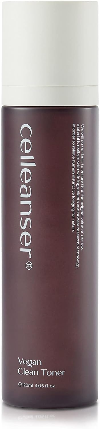Vegan Clean Toner 100% Vegan Ingredients Quick Hydrating Relief Hypoallergic Tested Balancing Panthenol Mist Type Made in Korea 120ml 4.05 fl. oz.