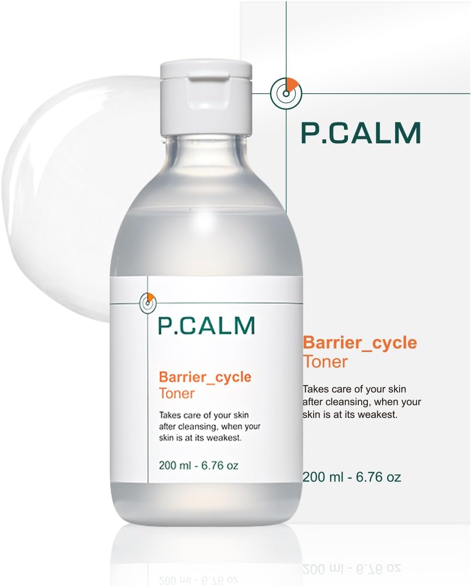 P.CALM Barrier Cycle Toner 200ml | Vegan Alcohol-Free Fragrance-Free Toner for Sensitive Skin | Korean Skincare