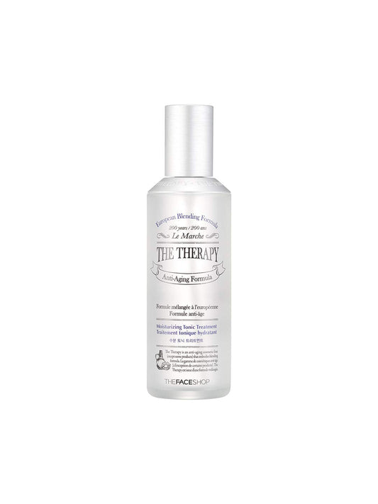 The Face Shop The Therapy Hydrating tonic Treatment | toner & Treatment & Emulsion All-In-1 for Deep Skin Hydrating & Smoothing | Anti-Aging Moisture Formula, 5.0 Fl Oz