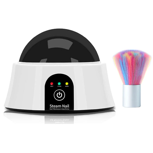 Upgraded Steam Nail Remover, Steam Nail Polish Remover, Gel Nail Steamer Steam Gel Nail Polish Remover Machine, Remove Nails Without Harm, ISGR-01 (Black)