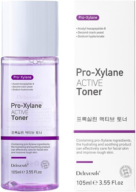 DEleventh Korean Brand Pro-Xylane Active Toner 3.55 FL.OZ/Mild Moisturizing Anti-Aging Anti-Wrinkle, Improves Rough Skin and Delays Aging Sign, Super Hydrating and Rejuvenating to Make Skin Glow