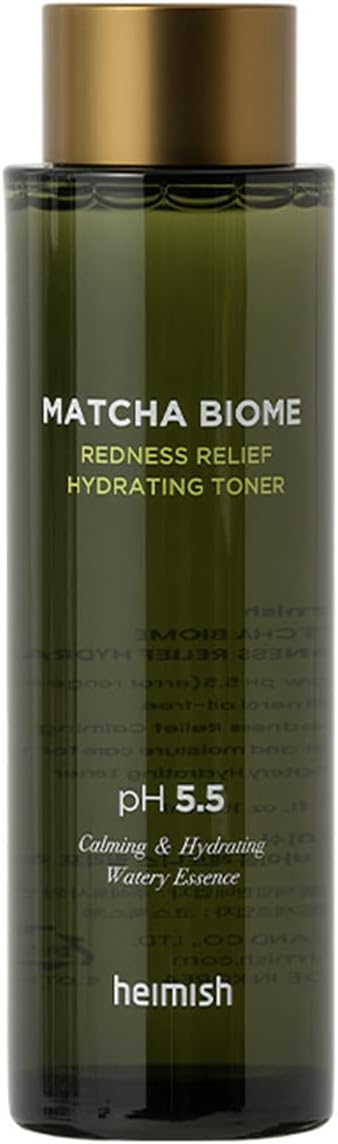 [heimish] Matcha Biome Redness Relief Hydrating Toner 5.07 fl.oz / 150 ml | Relief Redness and Calming Skin | Pore and Sebum Care, Sensitive Skin, Korean Skincare