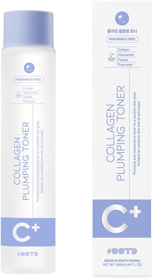 Collagen Plumping Toner [8.45 Fl Oz] - Niacinamide Toner, Hydrating Toner, Face Toner for Women Anti-Aging, Peptide Toner, Moisturizing Toner for a Youthful Skin Glow, Made in Korea