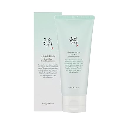 Beauty of Joseon Green Plum Refreshing Cleanser Gel Type Deep Pore Cleansing, Acne Face Wash, Blackhead Remover for All Skin Types, Korean Skincare 100ml, 3.38 fl.oz