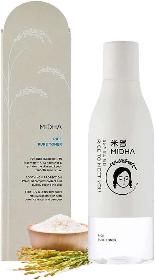 [MIDHA] Rice Pure Toner 200ml (6.7fl.oz) 77% Rice Water Toner/Face Moisturizer/Vegan