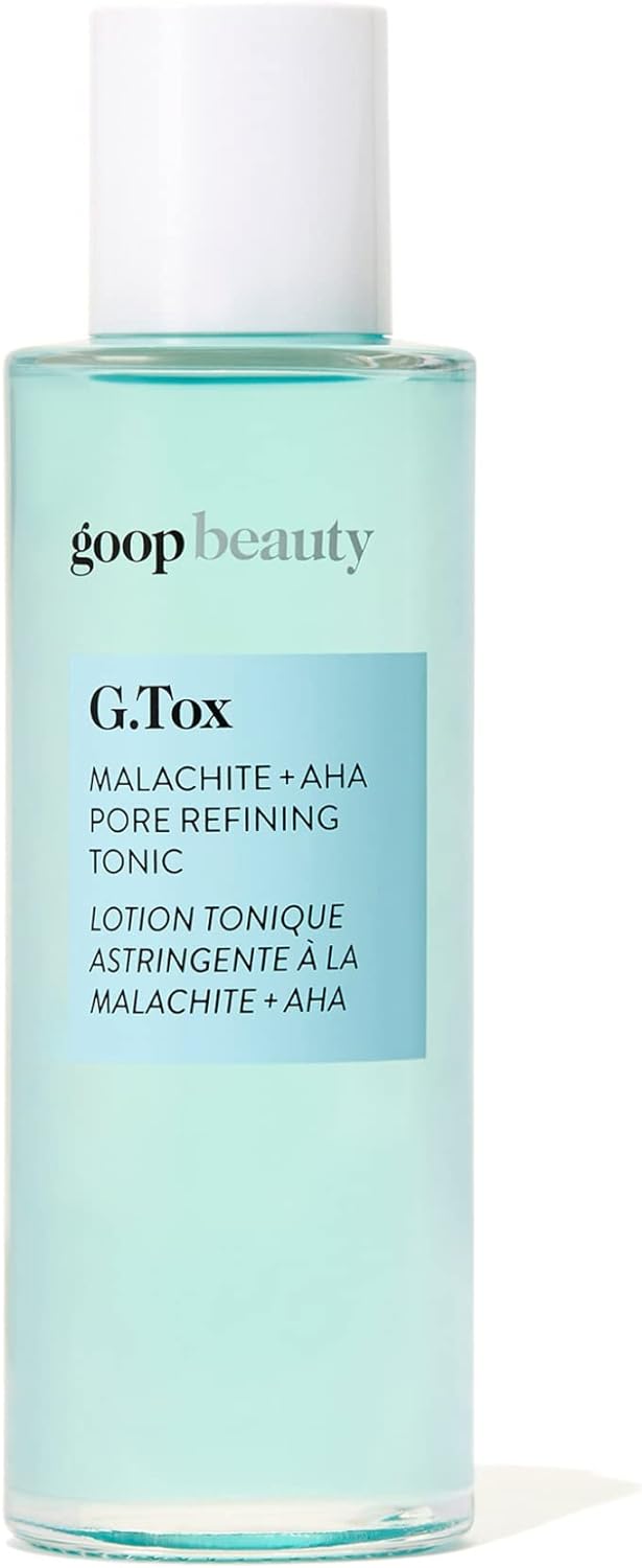 goop Beauty Malachite & AHA Pore Refining Facial Toner | Pore Tightening & Pore Minimizing Toner | Dermatologist Tested | Face Toner to Refine Texture | Silicone and Paraben Free | 3.2 fl oz
