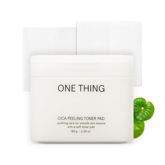 ONE THING Cica Peeling Toner Pad 6.34 oz | Vegan Soothing Calming Exfoliating Purifying Hydrating Facial Cotton Toner Pads for Sensitive Skin | Korean Skin Care