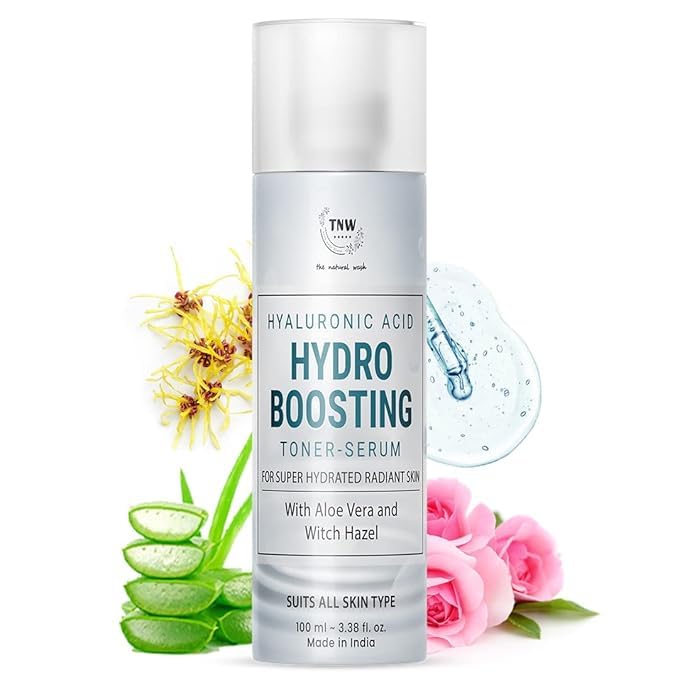 Hyaluronic Acid Hydro Boosting Toner-Serum for Hydrating & Glowing Skin | Toner + Serum for Radiant Skin | Chemical-Free Skincare Product