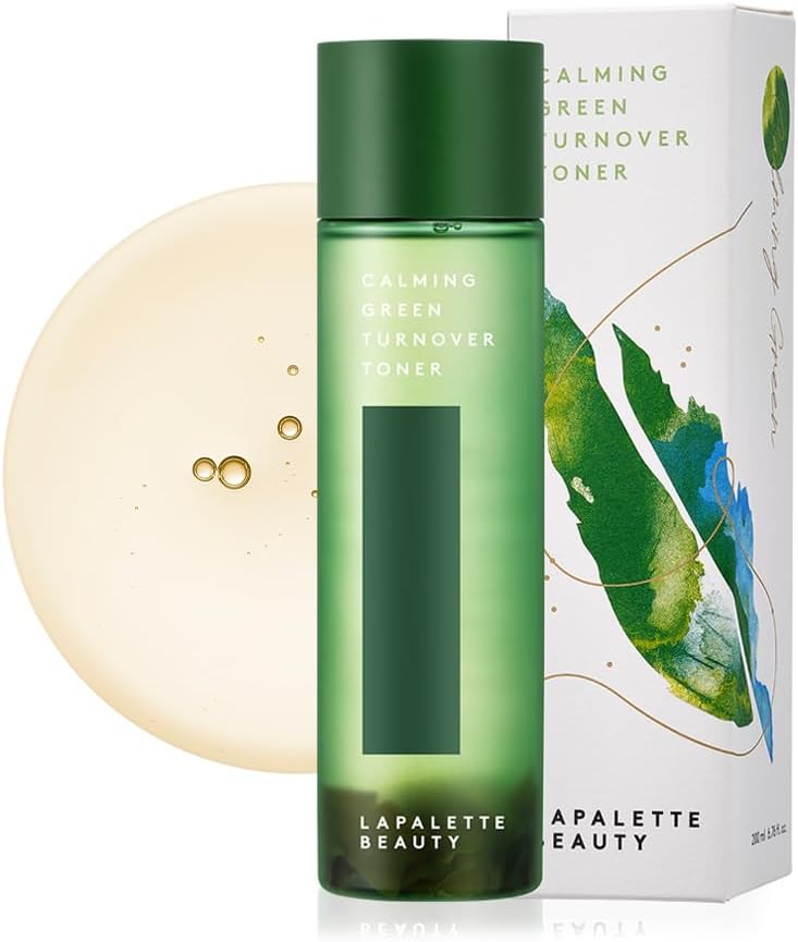 Beauty Calming Green Turnover Toner 6.75fl.oz | Hydrating & Moisturizing W. Green Tea Extract | Gentle Peeling with Natural Aha, Bha & PHA Ingredients | Korean Skincare