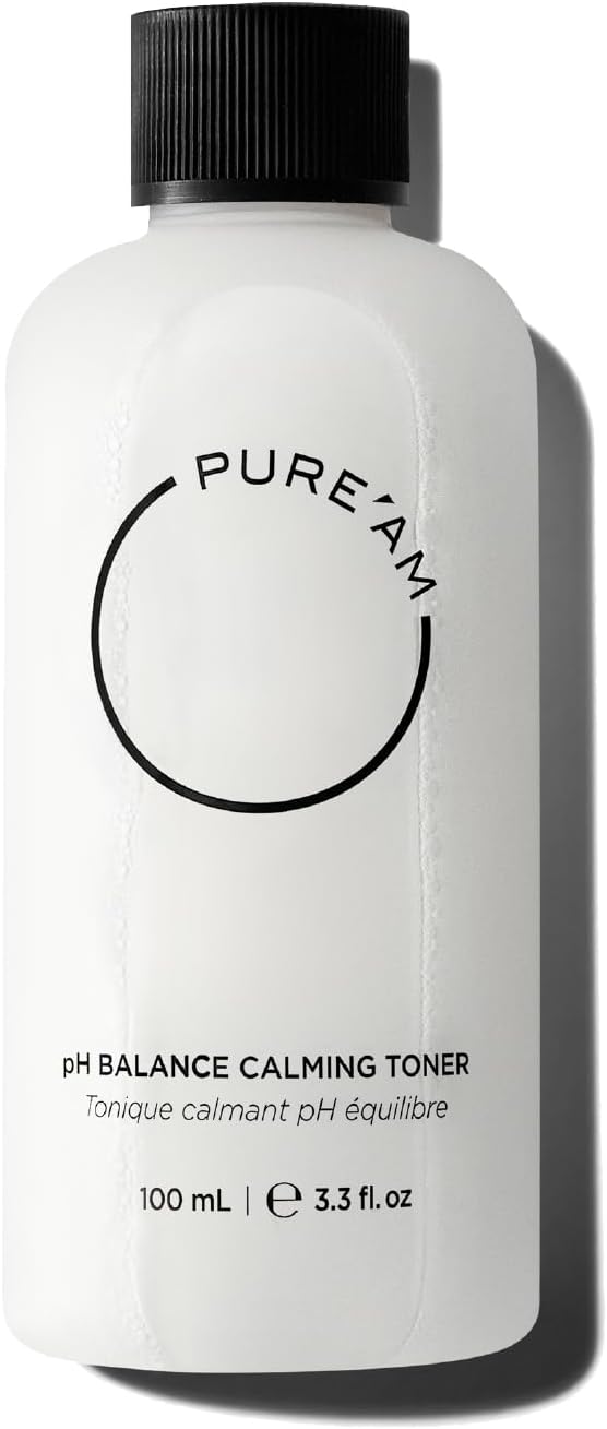 PURE'AM - Korean Toner for Dry Skin - Deeply Hydrating - Hyaluronic Acid & Vegan Ceramides - Korean Skincare Toner for Face, Sensitive Skin - Redness & Acne - 3.3 fl. oz, 100 ml
