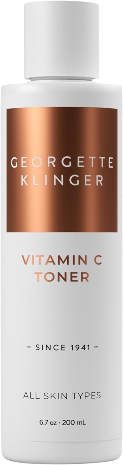 Vitamin C Toner - Revitalizing Skin Brightener with Kakadu Plum, Aloe Vera, and Witch Hazel: Reduces Sun Spots, and Age Spots While Cleansing Pores - 6.7 oz by Georgette Klinger