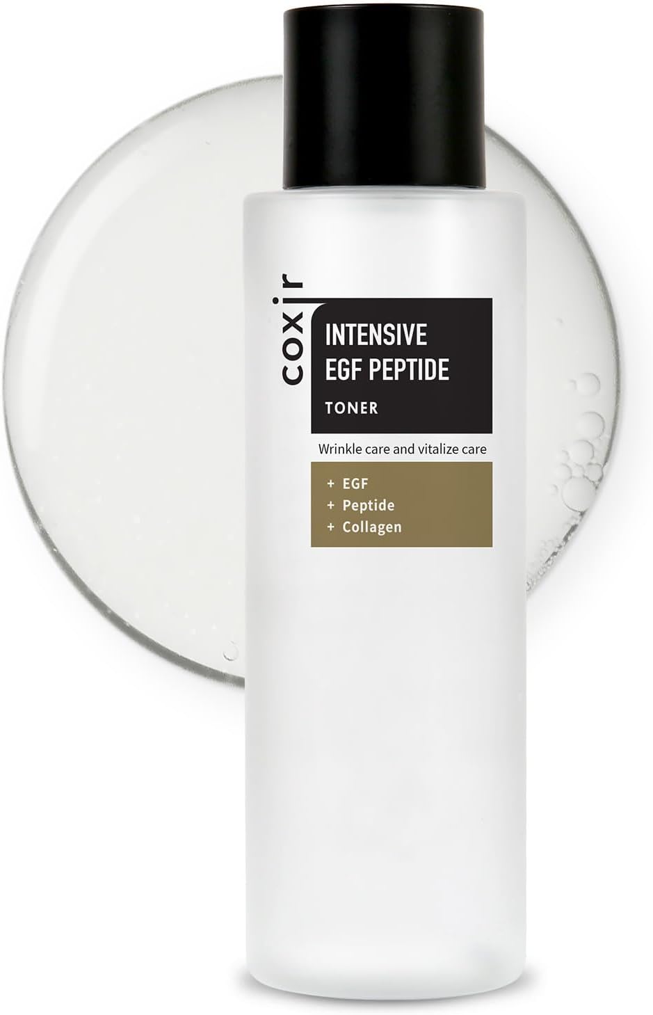 COXIR Intensive EGF PEPTIDE Toner l Day & Night Daily Toner for Face with Peptide Filtrate for Dull,Aged Skin and Damaged Skin, Not Tested on Animals, No Parabens [50ml / 5.07 fl.oz.]