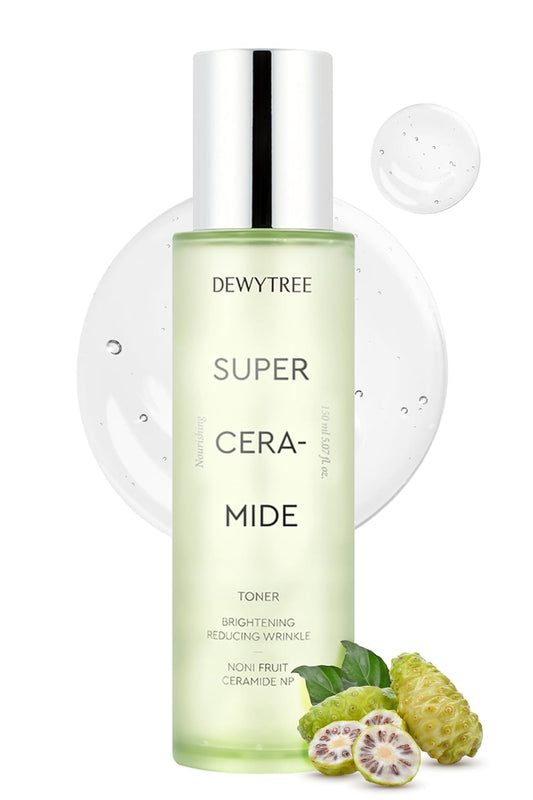 Dewytree Super Ceramide Toner - Skin Brightening Toner for Face | Korean Toner Ceramide Moisturizer Hydrating Toner for Face | Korean Beauty Pore Minimizer Facial Toner for Aging Skin (5.07fl oz)