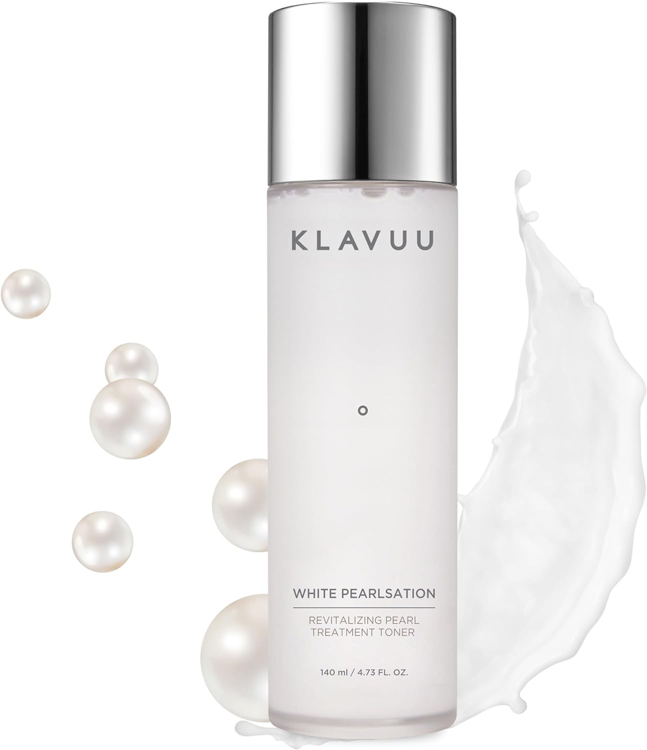 KLAVUU Pearlsation Hydrating Milk Toner with Pearl Extract 140ml (4.76 fl.oz) | Skin Radiant Essence with Niacinamide, Wrinkle Care Skin Care with Adenocine, Gentle Exfoliator with Apple Extract